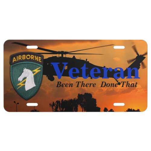 USASOC 1st Special Ops Delta Force  veterans vets License Plate