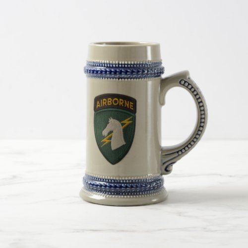 USASOC 1st Special Ops patch stein cup