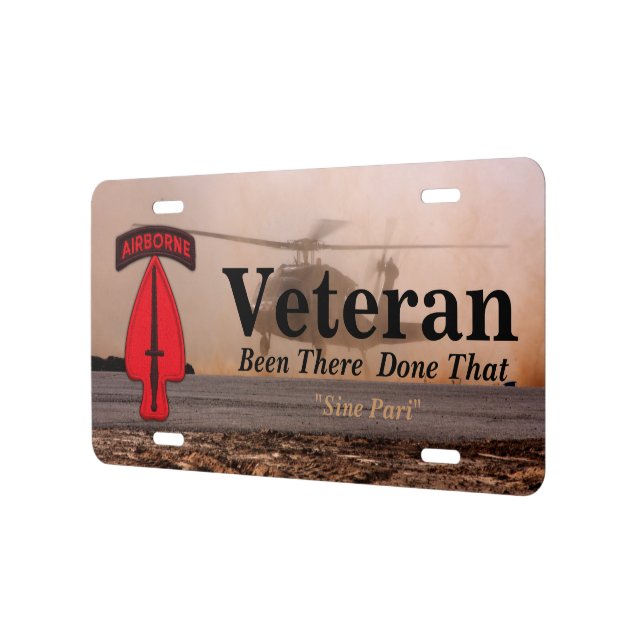 usasoc special ops civil affairs veterans vets license plate (Left)
