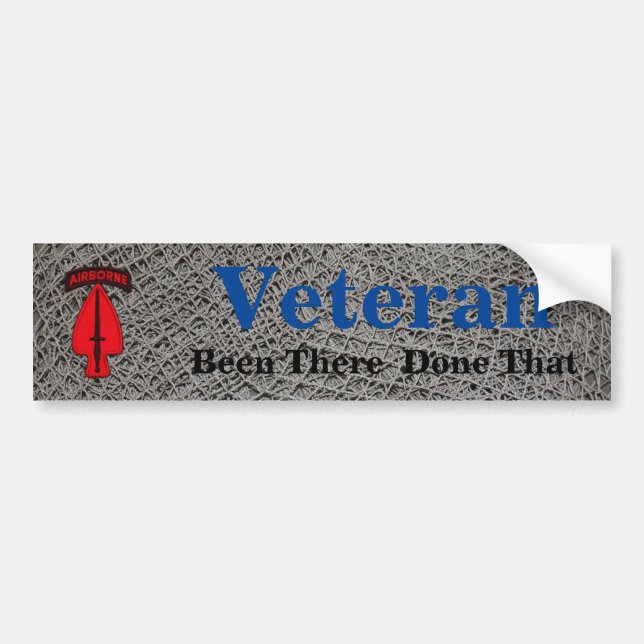 USASOC Special Ops veterans vets bumper sticker (Front)