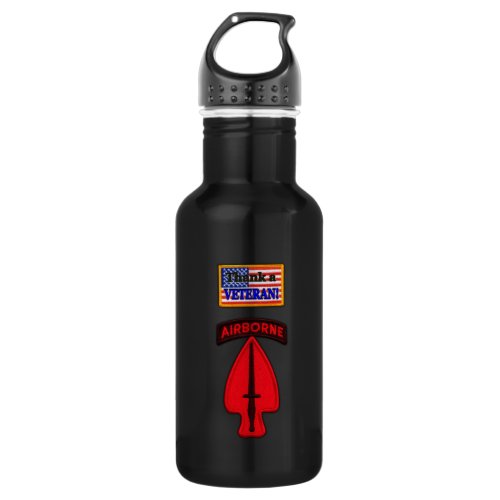 USASOC USSOCOM Special Ops Patch Stainless Steel Water Bottle