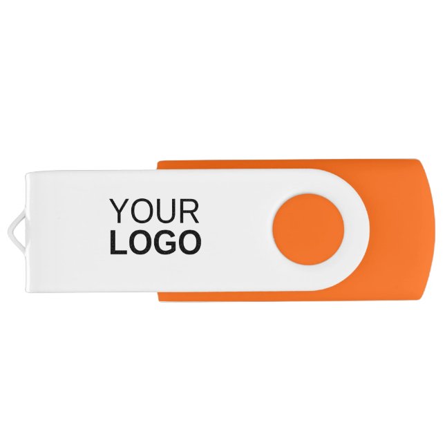 USB 2.0 - Orange Flash Drive (Back)