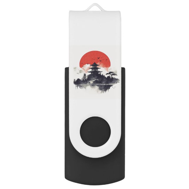 USB 3.0 Flash Drive in cool design (Back (Vertical))
