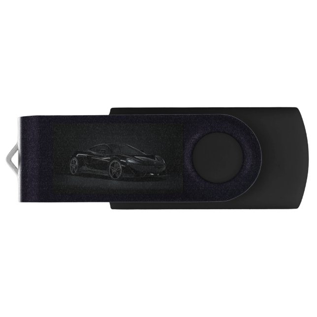 Usb 64 giga bytes with mclaren design flash drive (Back)