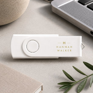 USB Drive Custom Monogram Digital Storage Gift