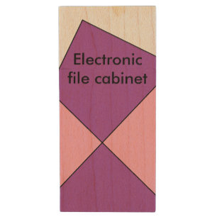 USB, Electronic file cabinet Wood USB Flash Drive