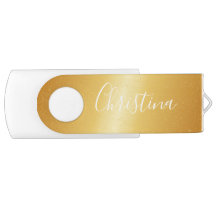 USB Flash Drive - Gold Confetti