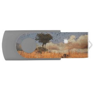 USB Flash Drive Lonely Tree And Birds