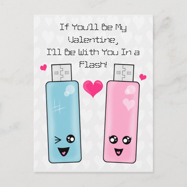 USB Flash Drive Love Holiday Postcard (Front)