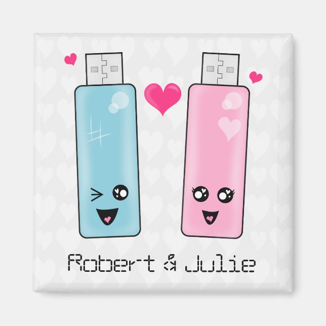 USB Flash Drive Love Magnet (Front)