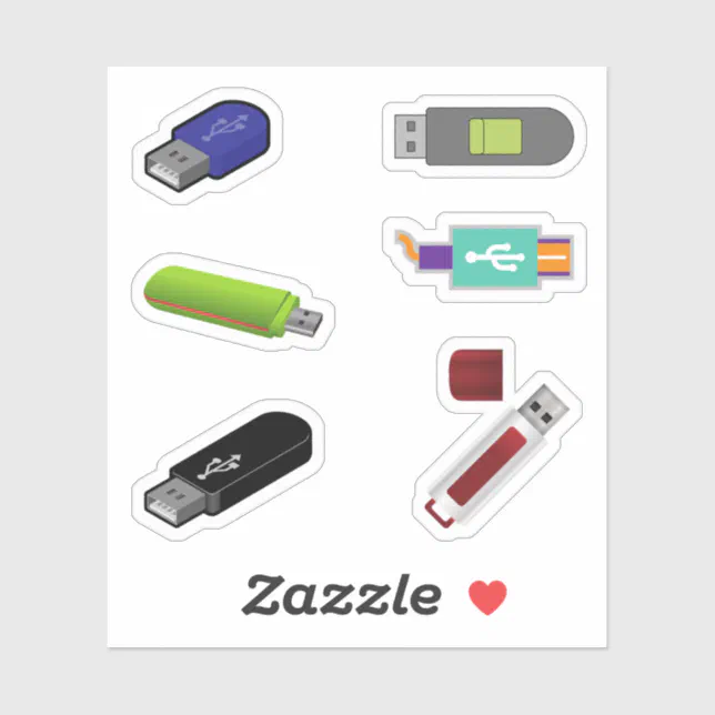 Cui Usb Sticker Example USB Flash Drive Stickers | Zazzle