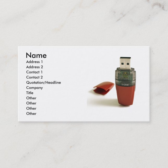 USB Flash pen Business Card (Front)