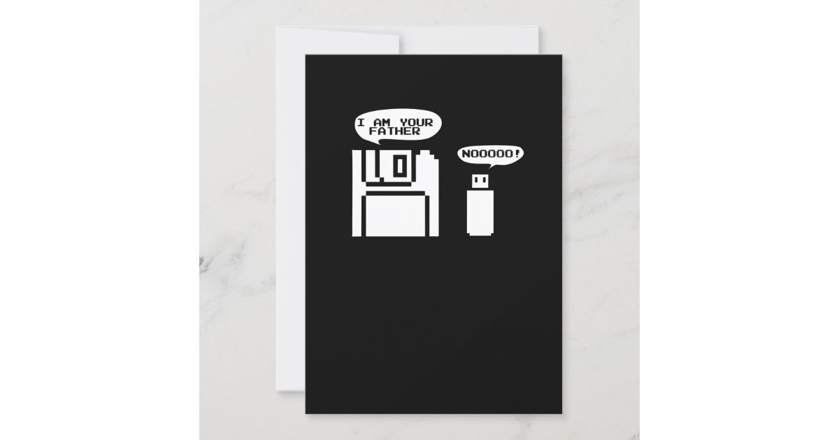 USB Floppy Disk I Am Your Father Noooo Invitation Zazzle