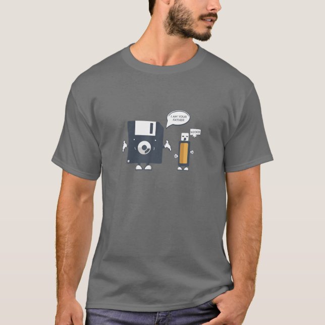 USB Floppy Disk I Am Your Father T |Funny Nerd Gee T-Shirt (Front)