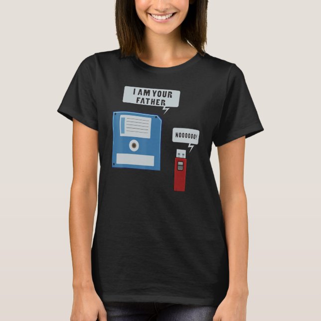 Usb Floppy Disk I Am Your Father T-Shirt (Front)