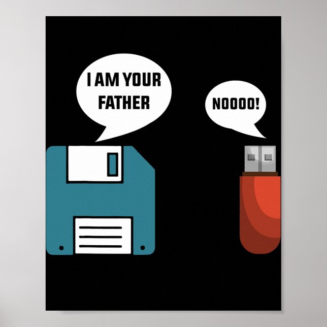 USB I am Your FATHER Funny Computer Geek Nerd Poster (Front)