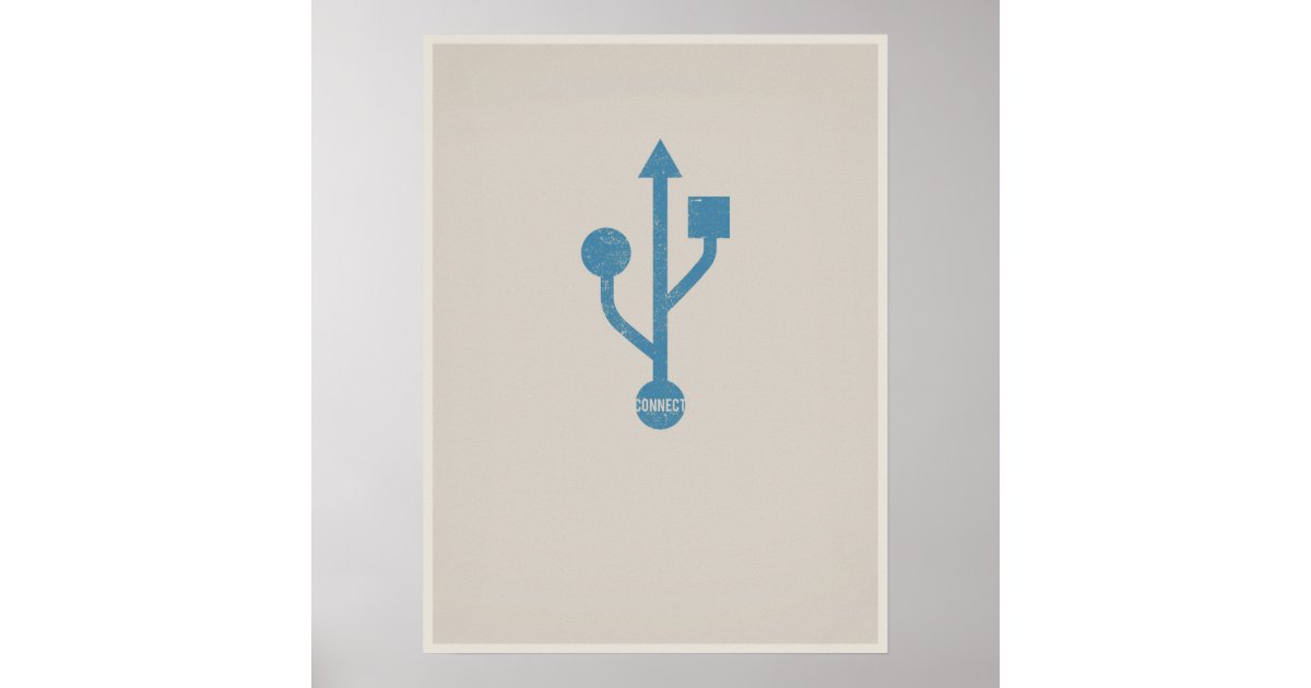 USB minimalistic poster | Zazzle