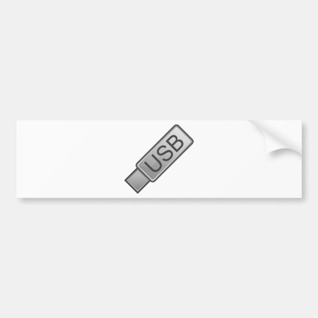 USB Stick Bumper Sticker (Front)