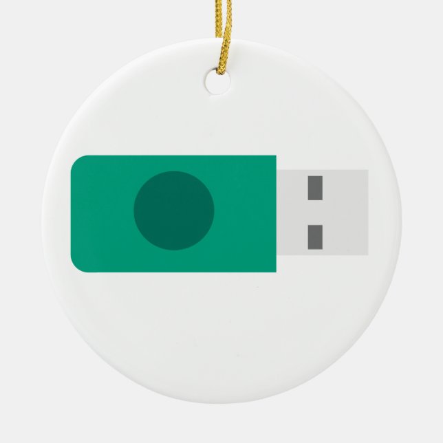 USB Stick Ceramic Ornament (Front)