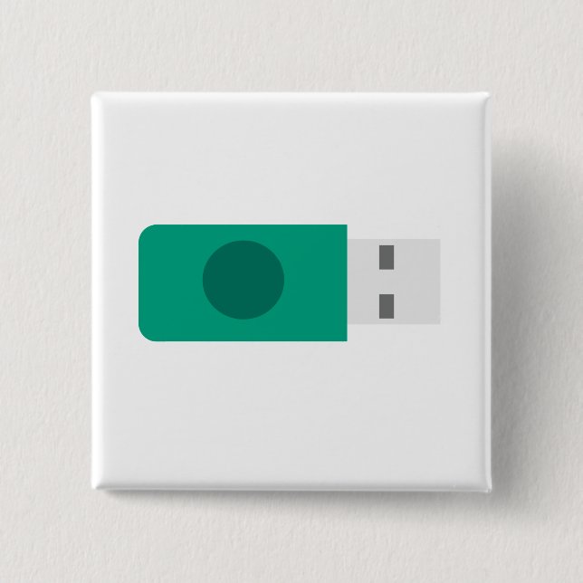 USB Stick Pinback Button (Front)