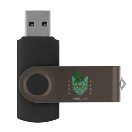 USB Swivel Flash Drive Cool Cat