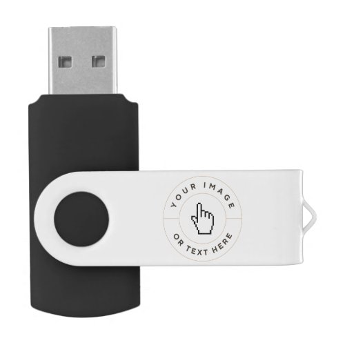 USB Swivel Flash Drive _ Custom add imagetext