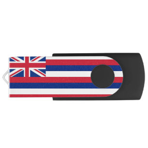 USB Swivel Flash Drive, flag of Hawaii state, USA Drive