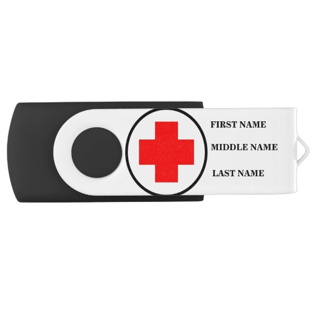 USB Swivel Flash Drive for Medical Records (Front)