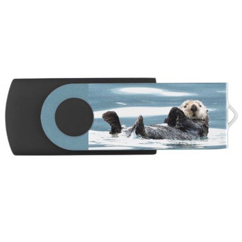 USB Swivel Flash Drive of otters