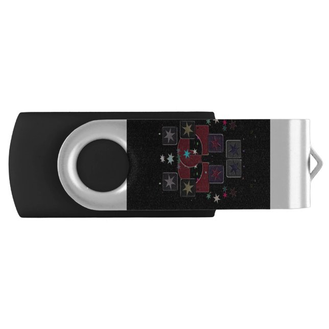 USB Swivel Flash Drive Stars (Front)