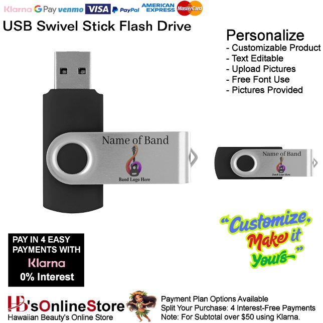 USB Swivel Flash Drive Stick For Musicians (USB Swivel Stick Flash Drive For Musicians Home & Business.)