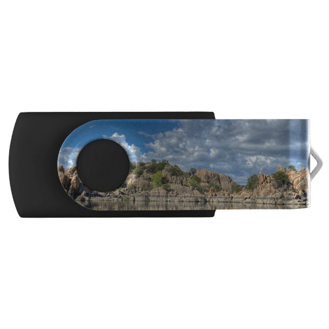 USB Swivel Flash Drive -Waters & Mountains (Front)