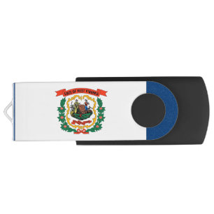 USB Swivel Flash Drive, West Virginia flag Drive