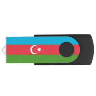 USB Swivel Flash Drive with flag of Azerbaijan