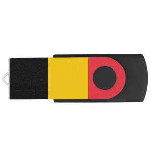 USB Swivel Flash Drive with flag of Belgium