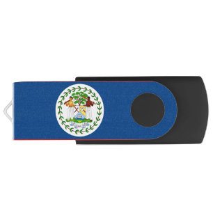 USB Swivel Flash Drive with flag of Belize