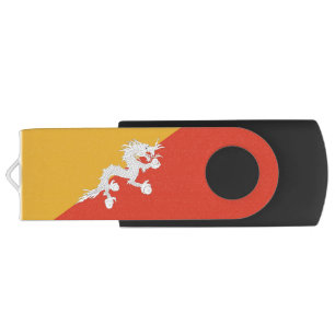 USB Swivel Flash Drive with flag of Bhutan