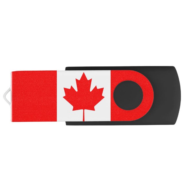 USB Swivel Flash Drive with flag of Canada (Back)