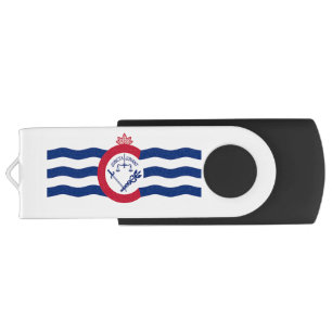 USB Swivel Flash Drive with flag of Cincinnati