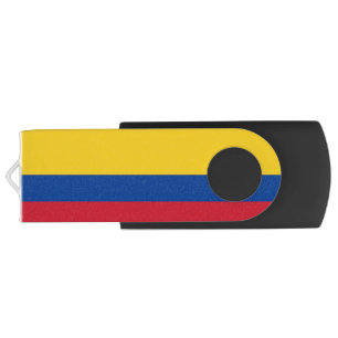 USB Swivel Flash Drive with flag of Colombia
