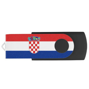 USB Swivel Flash Drive with flag of Croatia