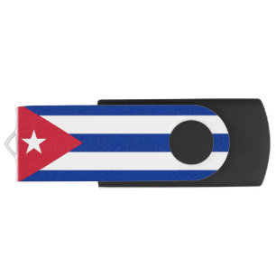 USB Swivel Flash Drive with flag of Cuba