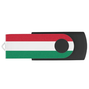 USB Swivel Flash Drive with flag of Hungary