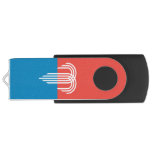 USB Swivel Flash Drive with flag of Kansas City