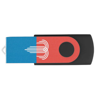 USB Swivel Flash Drive with flag of Kansas City