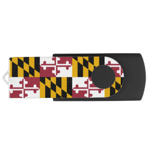 USB Swivel Flash Drive with flag of Maryland, USA