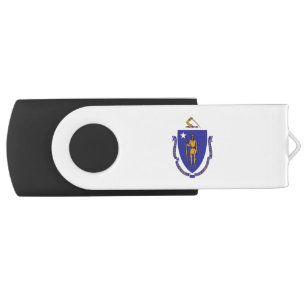 USB Swivel Flash Drive with flag of Massachusetts