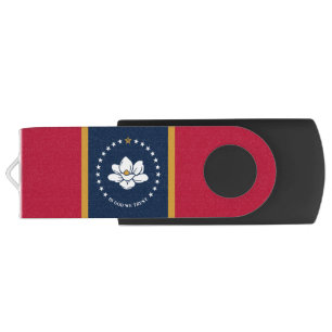 USB Swivel Flash Drive with flag of Mississippi