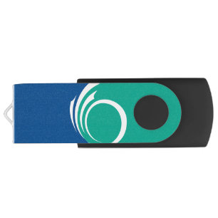 USB Swivel Flash Drive with flag of Ottawa, Canada