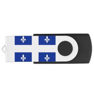 USB Swivel Flash Drive with flag of Quebec